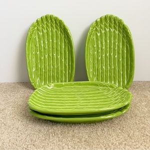 Majolica Asparagus Plates